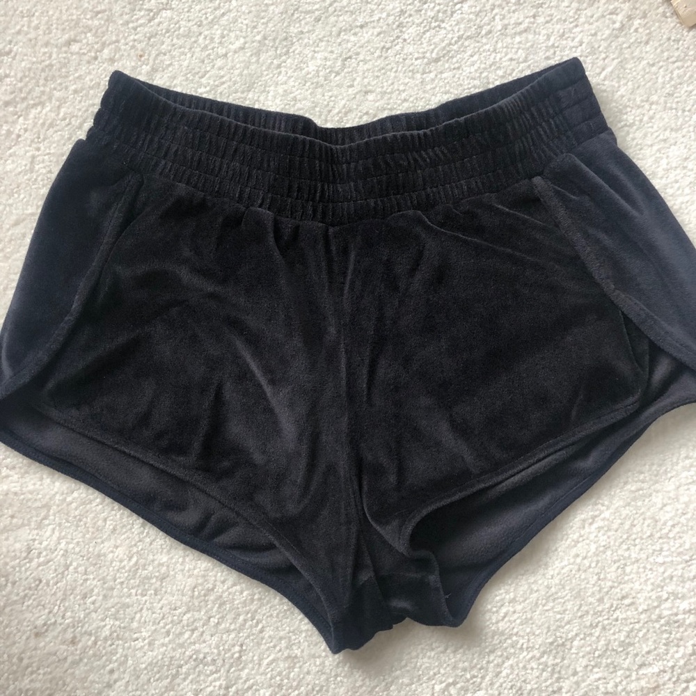 black velvet shorts